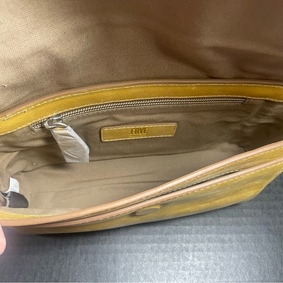 FRYE REED FLAP LEATHER CROSSBODY $228 YELLOW GREAT EASTER GIFT PRICE FIRM! - Picture 9 of 15